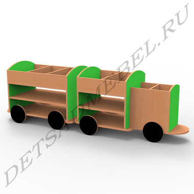 Комплект стеллажей Грузовик с вагончиком (2 предмета)