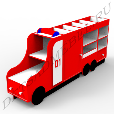 Стеллаж для игрушек Пожарная машина
